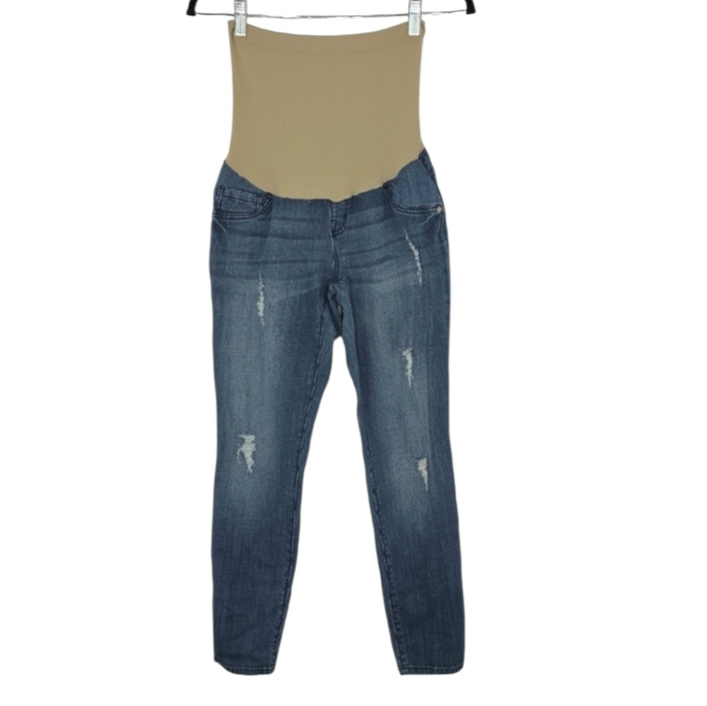 Indigo Blue Motherhood Maternity Jeans Comfort Waistband Size M Medium